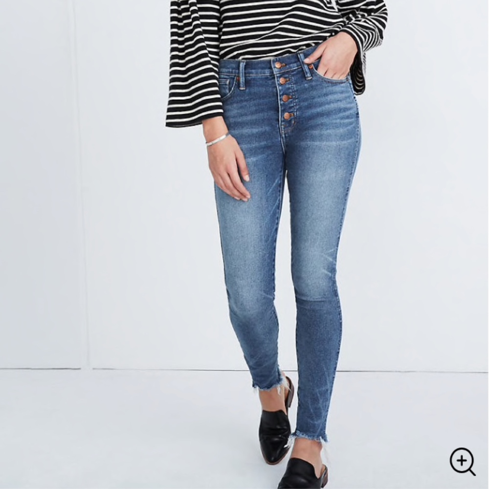 10" High-Rise Skinny Jeans in Cordova Wash: Button